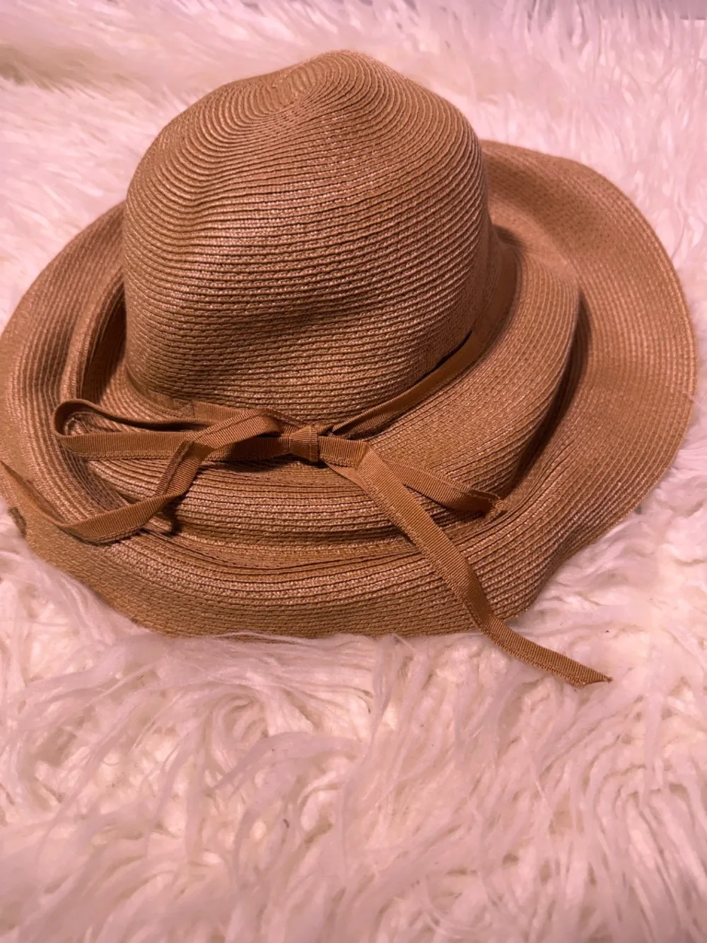 Eric Javits Wide-Brim Straw Sun Hat in Natural - Picture 1 of 7